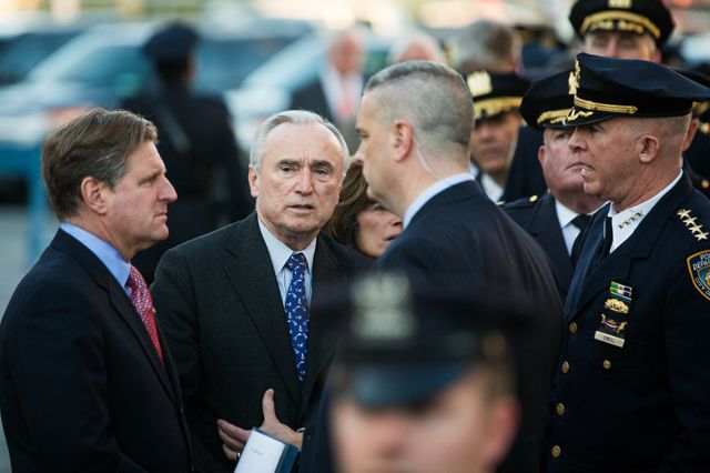 Bratton at Officer Ramos' funeral on Saturday